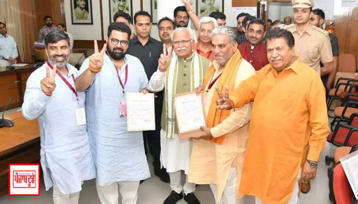 Haryana Chief Minister Manohar Lal Khattar wished the newly elected Rajya Sabha member all the best
